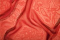 Red silk extreme closeup