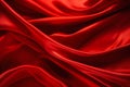 Unveiling the Sensuous Beauty: A Closeup of Red Silk Fabric and Royalty Free Stock Photo