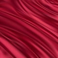 Red silk satin background. Beautiful soft wavy folds on smooth shiny fabric. Anniversary, Christmas, wedding, valentine, event, Royalty Free Stock Photo