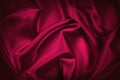 Red silk satin background. Beautiful soft wavy folds on smooth shiny fabric. Anniversary, wedding, valentine, event, celebration c Royalty Free Stock Photo