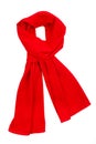 Red silk scarf isolated on white background Royalty Free Stock Photo