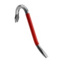 Red and silver crowbar