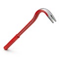 Red and Silver Crowbar Tool on White Background pry bar lever Royalty Free Stock Photo