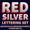 Red silver Font