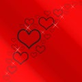 Red And Silver Hearts Background Royalty Free Stock Photo