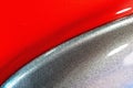 Red and Silver metallic car paint surface wallpaper background