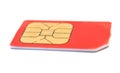 Red simcard Royalty Free Stock Photo