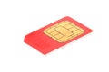 Red simcard Royalty Free Stock Photo