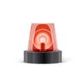 Red siren 3d object eps 10 Royalty Free Stock Photo