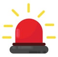 Red siren light, illustration, vector Royalty Free Stock Photo