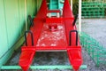 Red skate or moscone, rowing carry-over vessel for recreation at sea or used by the lifeguard