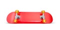 Red skateboard deck, isolated on white background. File contains a path to isolation Royalty Free Stock Photo