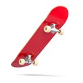 Red skateboard deck, isolated on white background. File contains a path to isolation Royalty Free Stock Photo