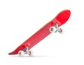 Red skateboard deck on white background. File contains a path to isolation. Royalty Free Stock Photo