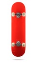 Red skateboard deck on white background, isolated path included Royalty Free Stock Photo