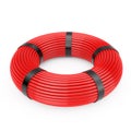 Red Skein Network Plastic Cable. 3d Rendering
