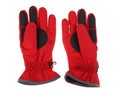 red ski gloves