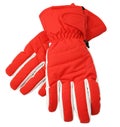 Red ski gloves, with clipping path Royalty Free Stock Photo