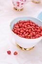 Red skin peanuts, close up Royalty Free Stock Photo