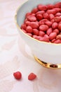 Red skin peanuts, close up Royalty Free Stock Photo