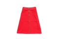 Red skirt. Fashionable concept. Isolated. White background Royalty Free Stock Photo