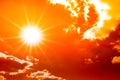 Red Sky Heatwave Background Royalty Free Stock Photo