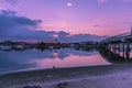 A red sky in the morning at Paradise Point, Queensland