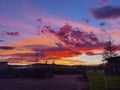 Red sky sunrise boldon colliery