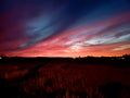 Red sky during sunset Hampton NH