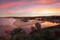 Red sky sunset over Narrabeen