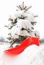 Red sledge Royalty Free Stock Photo