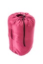 Red sleeping Bag isolated on a white background