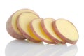 Red sliced potatoes Royalty Free Stock Photo