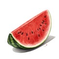 Red Sliced of watermelon on a white background Royalty Free Stock Photo