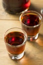 Red Sloe Gin Liqueur Royalty Free Stock Photo