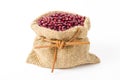 Red small Azuki beans Adzuki or japanese red bean in sack bag