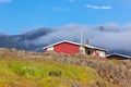 Red Small House in East Iceland Royalty Free Stock Photo