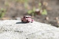 Red small truck, vintage toys Royalty Free Stock Photo