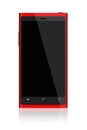Red Smartphone on White Royalty Free Stock Photo