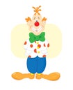 Red smiling clown