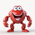 Red Smiling Monster 3d Character: Hyperrealistic Marine Life Concept Pack