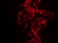 Red smoke abstract on black background, fire design, darkness concept Royalty Free Stock Photo