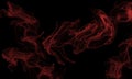 Red smoke abstract on black background, fire design and darkness concept Royalty Free Stock Photo