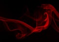 Red smoke abstract on black background, fire design, darkness concept Royalty Free Stock Photo