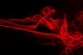 Red smoke abstract on black background. fire design Royalty Free Stock Photo