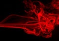 Red smoke abstract on black background, fire disign
