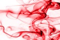 Red smoke abstract on white background, movement of red ink color Royalty Free Stock Photo