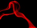 Red smoke on black background Royalty Free Stock Photo