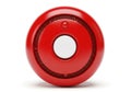 Red smoke detector device isolated on white background Royalty Free Stock Photo