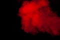 Red smoke fog on black background for advertising Royalty Free Stock Photo